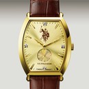U.S. POLO ASSN.（USポロ アッスン）＜ゴールデン・クラシック＞18金仕上げダイヤモンド入り高級腕時計