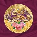 天皇皇后両陛下御成婚３０周年記念　真珠入りカラー金貨