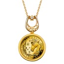 しあわせの「午年」金貨　純金コインの宝飾ペンダント