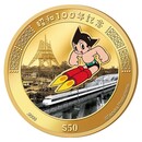 昭和１００年記念　純金カラー金貨　鉄腕アトムと０系新幹線